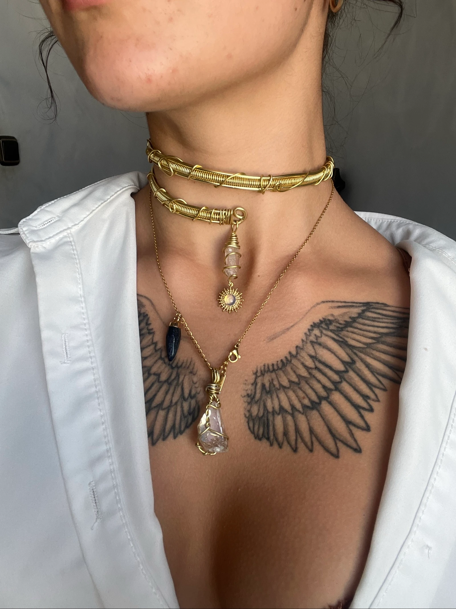 Choker Goddess met Kwarts (País Vasco) ✨ – photo 4